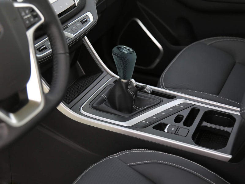 Abfer Shifter Knob 5 Speed Leather Car Gear Stick Shifting Knobs Shift Lever for Most Manual Transmission Vehicle Truck, Black - Image 2